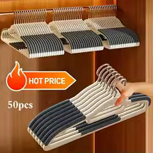 Premium rutschfeste Kleiderbügel (50 Stück)